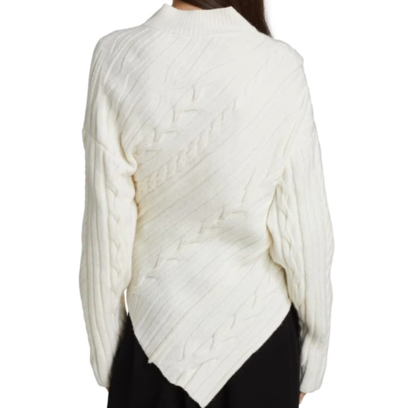 Proenza Schouler Big Wavy Asymmetrical Sweater Orig $1090 Black size 6 - Picture 2 of 2